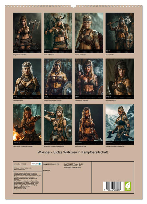 Wikinger - Stolze Walküren in Kampfbereitschaft (CALVENDO Premium Wandkalender 2026)