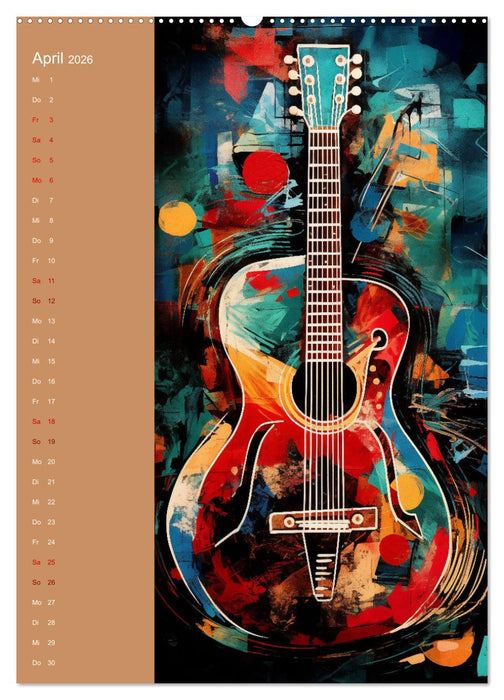 Strings & Dreams: Ein Jahr musikalischer Inspiration (CALVENDO Premium Wandkalender 2026)