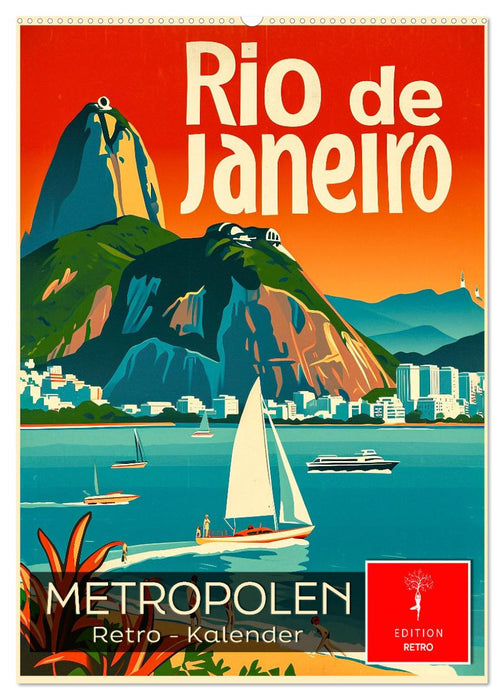 Metropolen Retro-Kalender (CALVENDO Wandkalender 2026)
