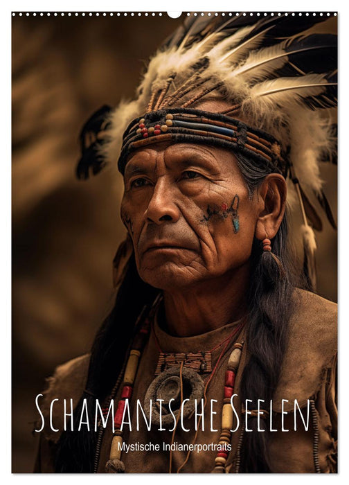 Schamanische Seelen: Mystische Indianerportraits (CALVENDO Wandkalender 2026)