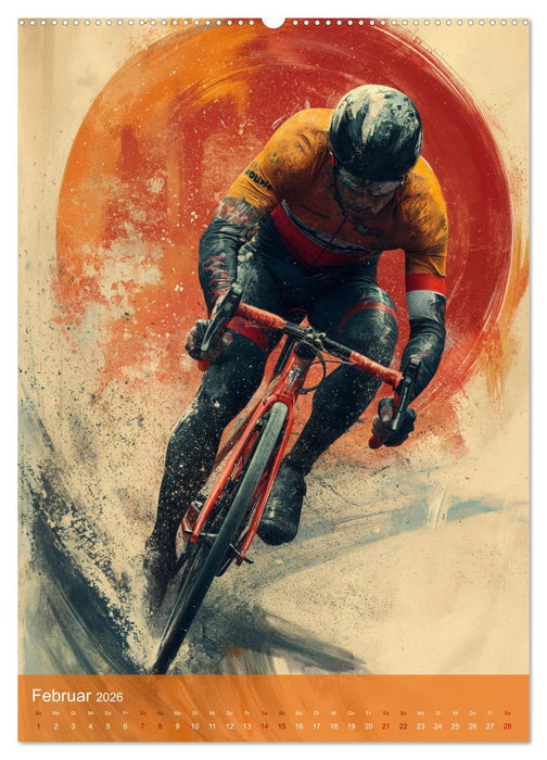 Farbträume im Sattel: Abstrakte Rennradwelten (CALVENDO Wandkalender 2026)