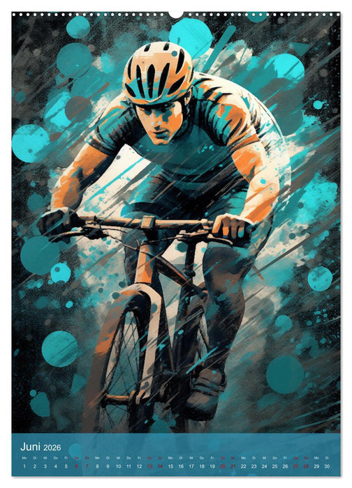 Farbträume im Sattel: Abstrakte Rennradwelten (CALVENDO Wandkalender 2026)
