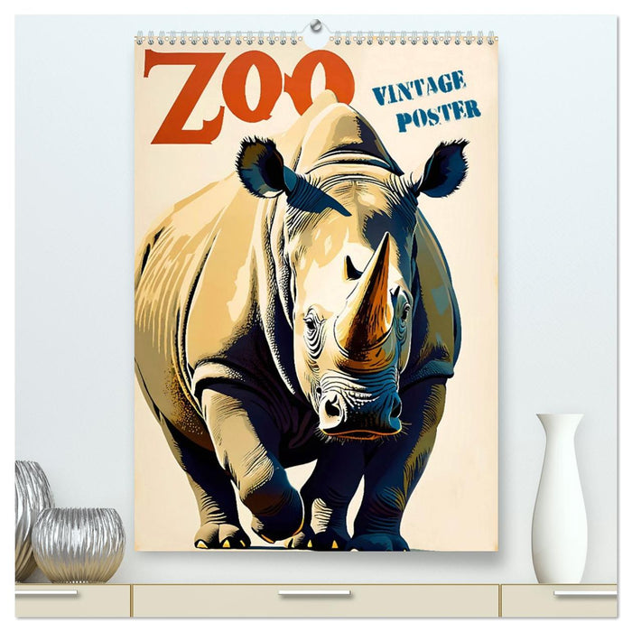 Zoo Vintage-Poster (CALVENDO Premium Wandkalender 2026)