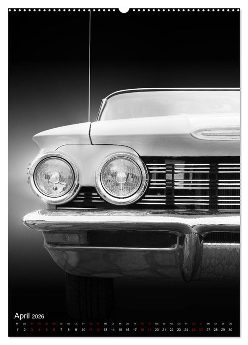 Amerikanische Autos aus den Jahren 1957 bis 1976 Frontansichten (CALVENDO Wandkalender 2026)