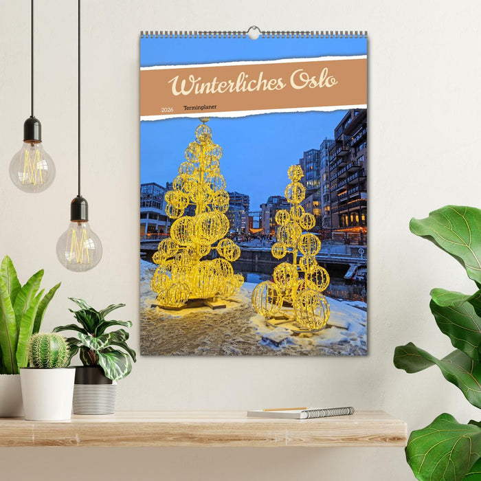 Winterliches Oslo - Terminplaner (CALVENDO Wandkalender 2026)