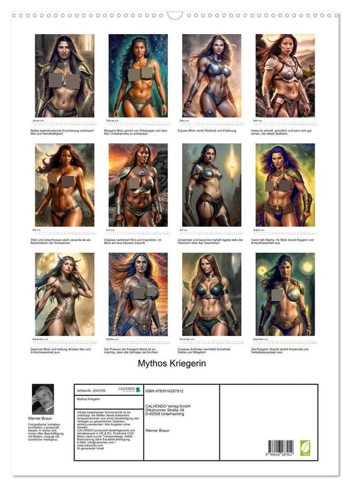 Mythos Kriegerin (CALVENDO Wandkalender 2026)