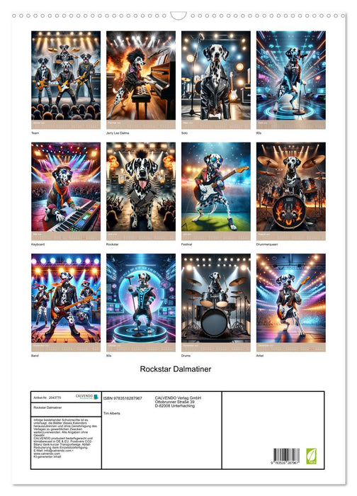 Rockstar Dalmatiner (CALVENDO Wandkalender 2026)