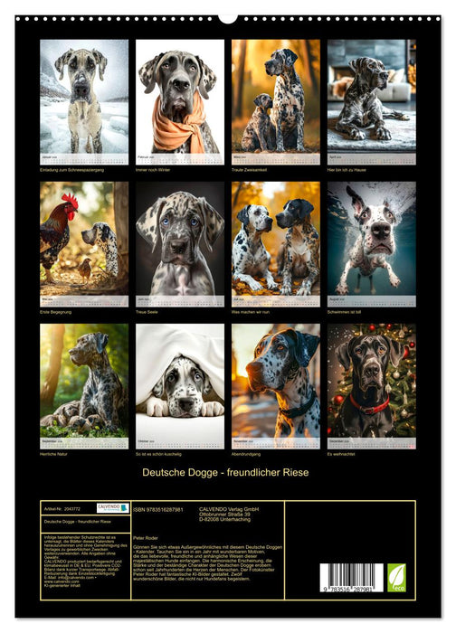 Deutsche Dogge - freundlicher Riese (CALVENDO Premium Wandkalender 2026)