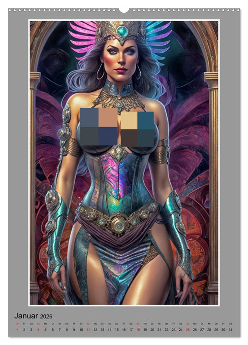 Elegante Cyborgs (CALVENDO Wandkalender 2026)