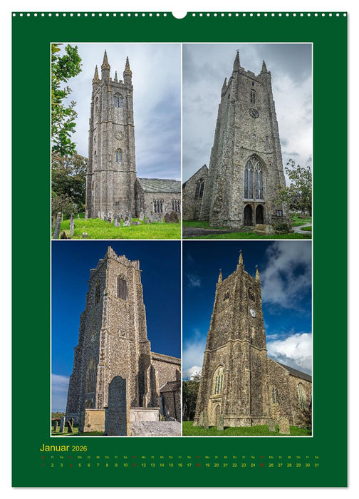 Englische Kirchentürme (CALVENDO Wandkalender 2026)