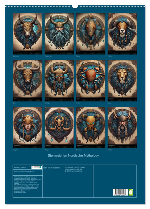 Sternzeichen Nordische Mythology (CALVENDO Wandkalender 2026)