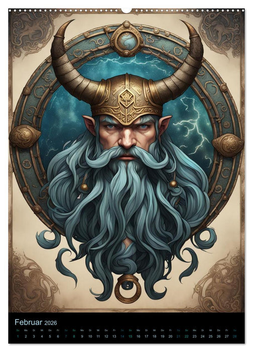 Sternzeichen Nordische Mythology (CALVENDO Wandkalender 2026)