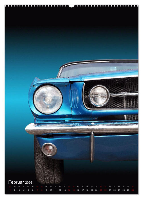 Amerikanische Autos aus den Jahren 1957 bis 1976 Frontansichten (CALVENDO Premium Wandkalender 2026)