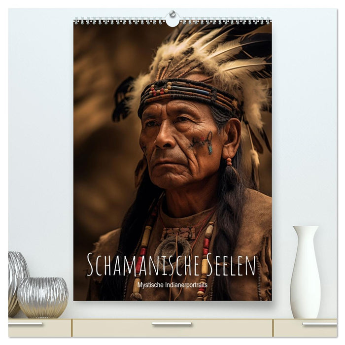 Schamanische Seelen: Mystische Indianerportraits (CALVENDO Premium Wandkalender 2026)