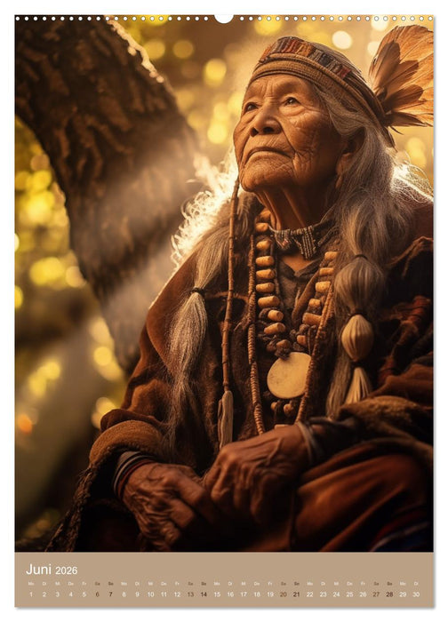 Schamanische Seelen: Mystische Indianerportraits (CALVENDO Premium Wandkalender 2026)
