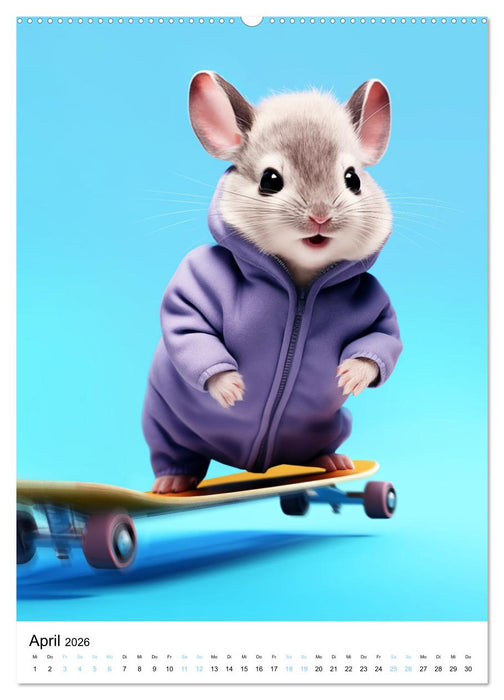 Tierkinder und ihre Hobbys (CALVENDO Wandkalender 2026)