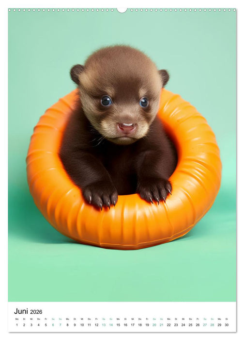 Tierkinder und ihre Hobbys (CALVENDO Wandkalender 2026)