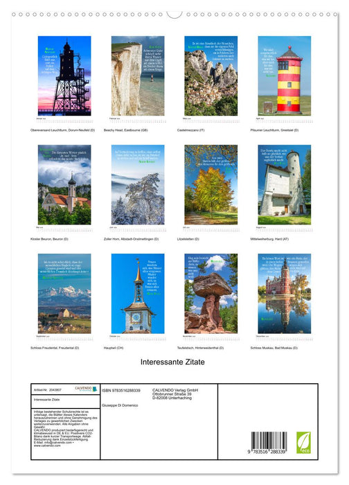 Interessante Zitate (CALVENDO Premium Wandkalender 2026)