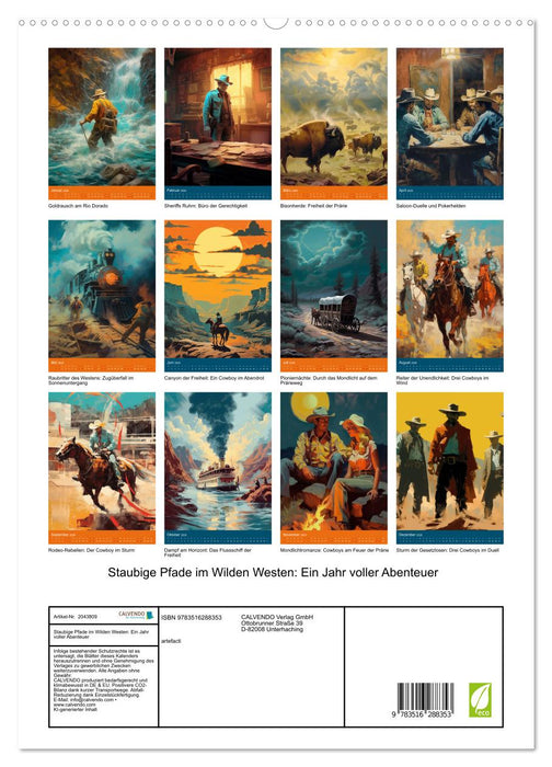Staubige Pfade im Wilden Westen: Ein Jahr voller Abenteuer (CALVENDO Premium Wandkalender 2026)