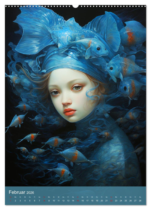 Sternzeichen. Mit himmlischen Frauen durch den Tierkreis (CALVENDO Wandkalender 2026)