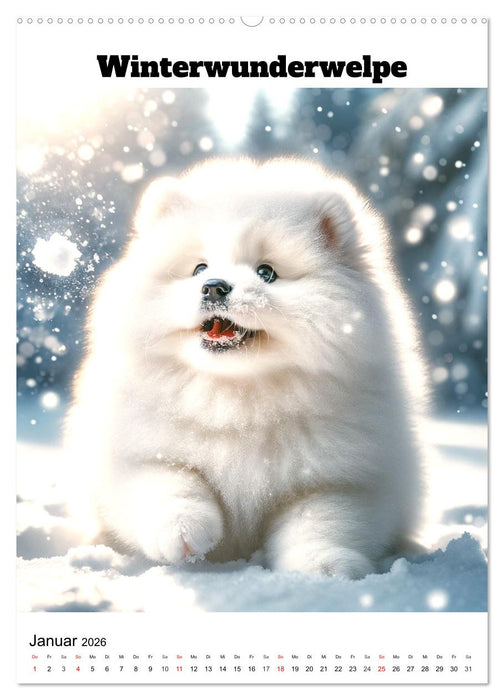Hundewelpen zum Verlieben (CALVENDO Premium Wandkalender 2026)