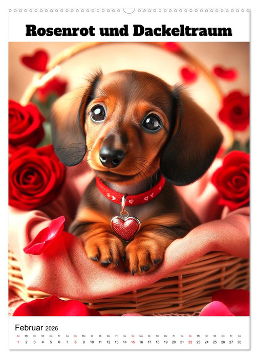 Hundewelpen zum Verlieben (CALVENDO Premium Wandkalender 2026)