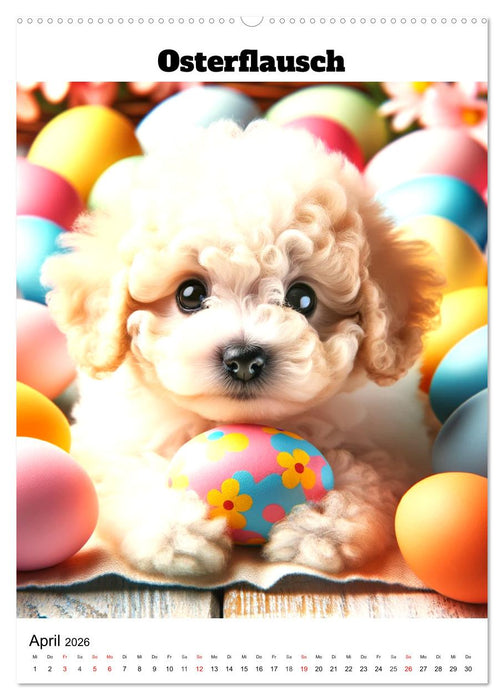 Hundewelpen zum Verlieben (CALVENDO Premium Wandkalender 2026)