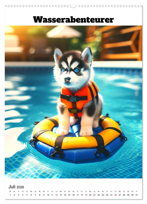 Hundewelpen zum Verlieben (CALVENDO Premium Wandkalender 2026)