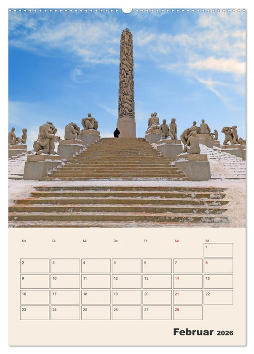 Winterliches Oslo - Terminplaner (CALVENDO Premium Wandkalender 2026)