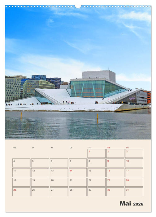Winterliches Oslo - Terminplaner (CALVENDO Premium Wandkalender 2026)