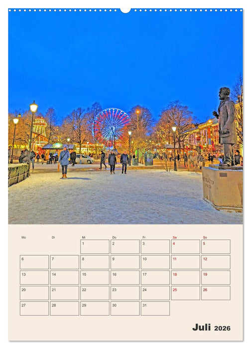 Winterliches Oslo - Terminplaner (CALVENDO Premium Wandkalender 2026)