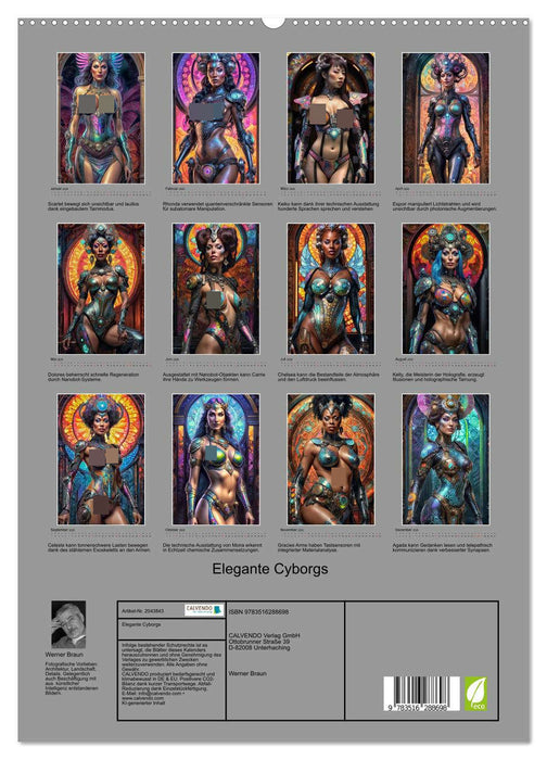 Elegante Cyborgs (CALVENDO Premium Wandkalender 2026)