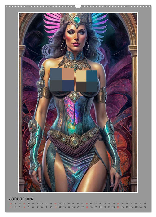 Elegante Cyborgs (CALVENDO Premium Wandkalender 2026)