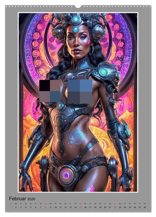 Elegante Cyborgs (CALVENDO Premium Wandkalender 2026)