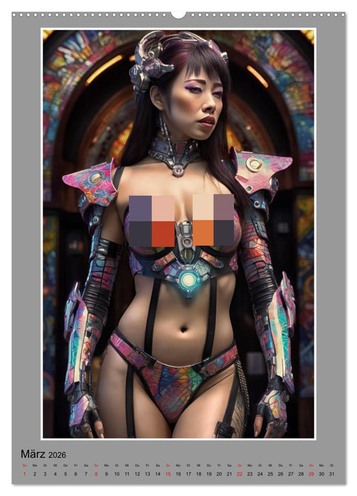 Elegante Cyborgs (CALVENDO Premium Wandkalender 2026)