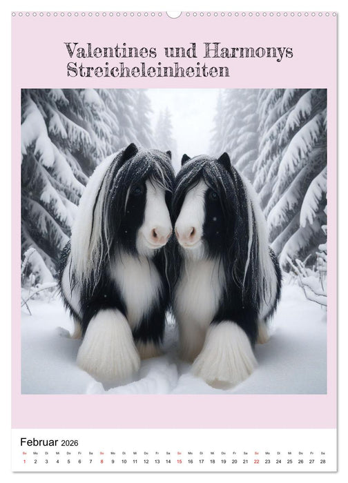 Tinker Ponys - Magische Momente, Gypsy Vanner für Mädchen (CALVENDO Wandkalender 2026)