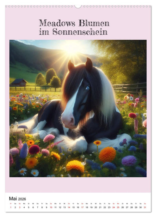 Tinker Ponys - Magische Momente, Gypsy Vanner für Mädchen (CALVENDO Wandkalender 2026)