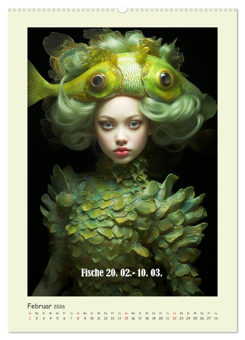 Tierkreiszeichen. Mit Frauenpower Sternzeichen durch das Jahr (CALVENDO Wandkalender 2026)