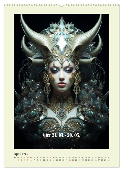 Tierkreiszeichen. Mit Frauenpower Sternzeichen durch das Jahr (CALVENDO Wandkalender 2026)