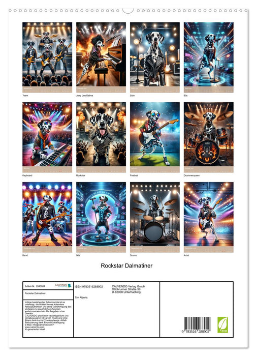 Rockstar Dalmatiner (CALVENDO Premium Wandkalender 2026)