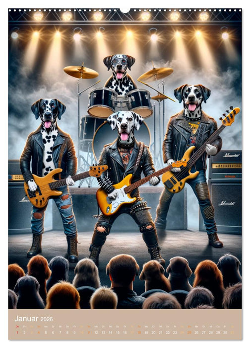 Rockstar Dalmatiner (CALVENDO Premium Wandkalender 2026)