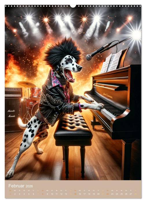 Rockstar Dalmatiner (CALVENDO Premium Wandkalender 2026)