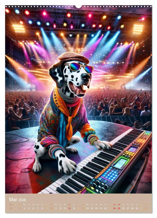Rockstar Dalmatiner (CALVENDO Premium Wandkalender 2026)