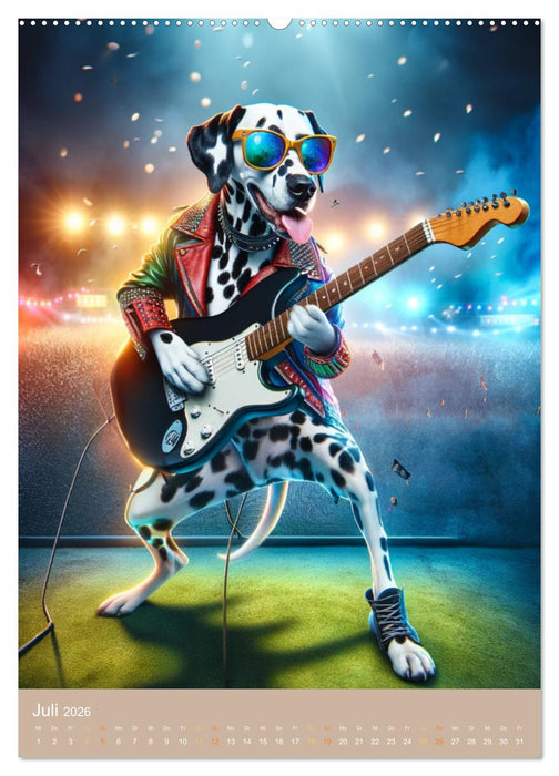 Rockstar Dalmatiner (CALVENDO Premium Wandkalender 2026)