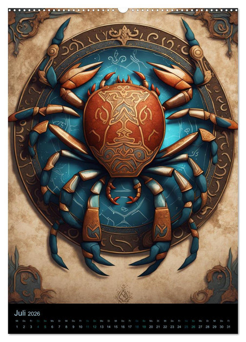 Sternzeichen Nordische Mythology (CALVENDO Premium Wandkalender 2026)