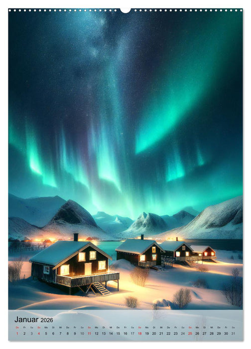 Reiseziele des Jahres - vom Nordlicht bis Korallenriff: 12 Traumziele (CALVENDO Premium Wandkalender 2026)