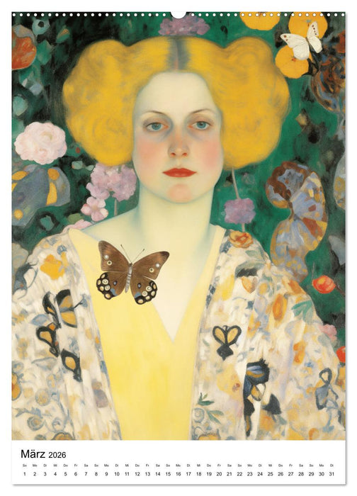 Künstliche Impressionen. Ein Jahr in Klimts Natur. (CALVENDO Wandkalender 2026)