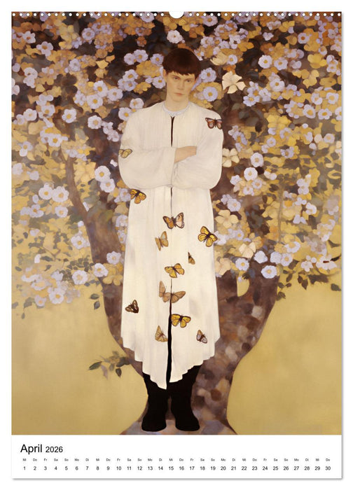 Künstliche Impressionen. Ein Jahr in Klimts Natur. (CALVENDO Wandkalender 2026)