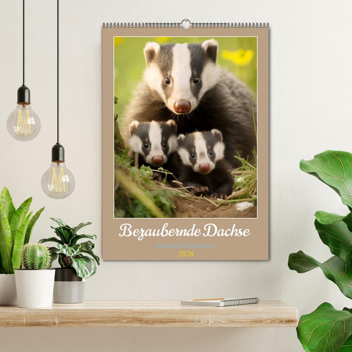 Bezaubernde Dachse (CALVENDO Wandkalender 2026)