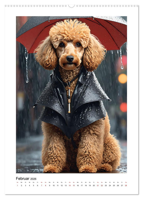 Pudelwohl durchs ganze Jahr (CALVENDO Wandkalender 2026)